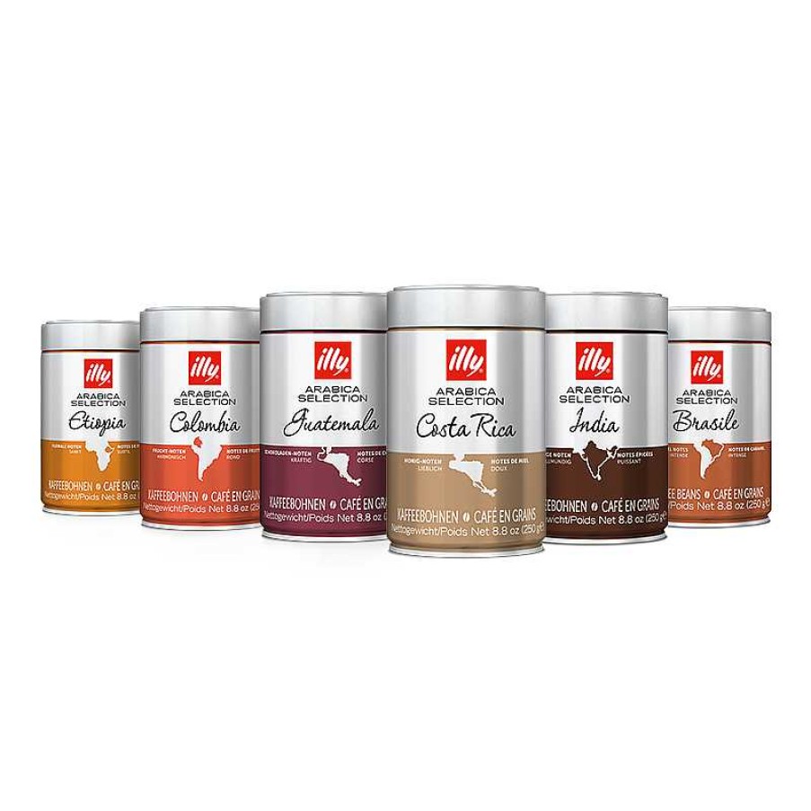 Caffè illy | Kit Degustazione Caffe - 6 Confezioni Caffe In Grani Arabica Selection