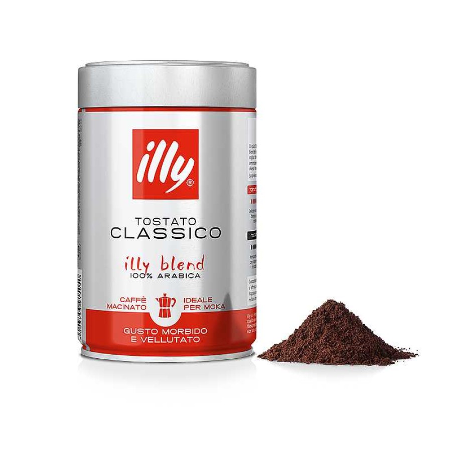 Caffè illy | Caffe Moka Macinato Tostato Classico - 250Gr